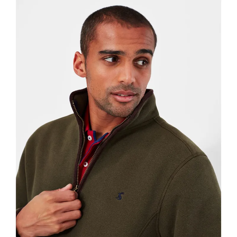 Joules Coxton Clean Look Fleece With Cord Trims - Heritage Green -1